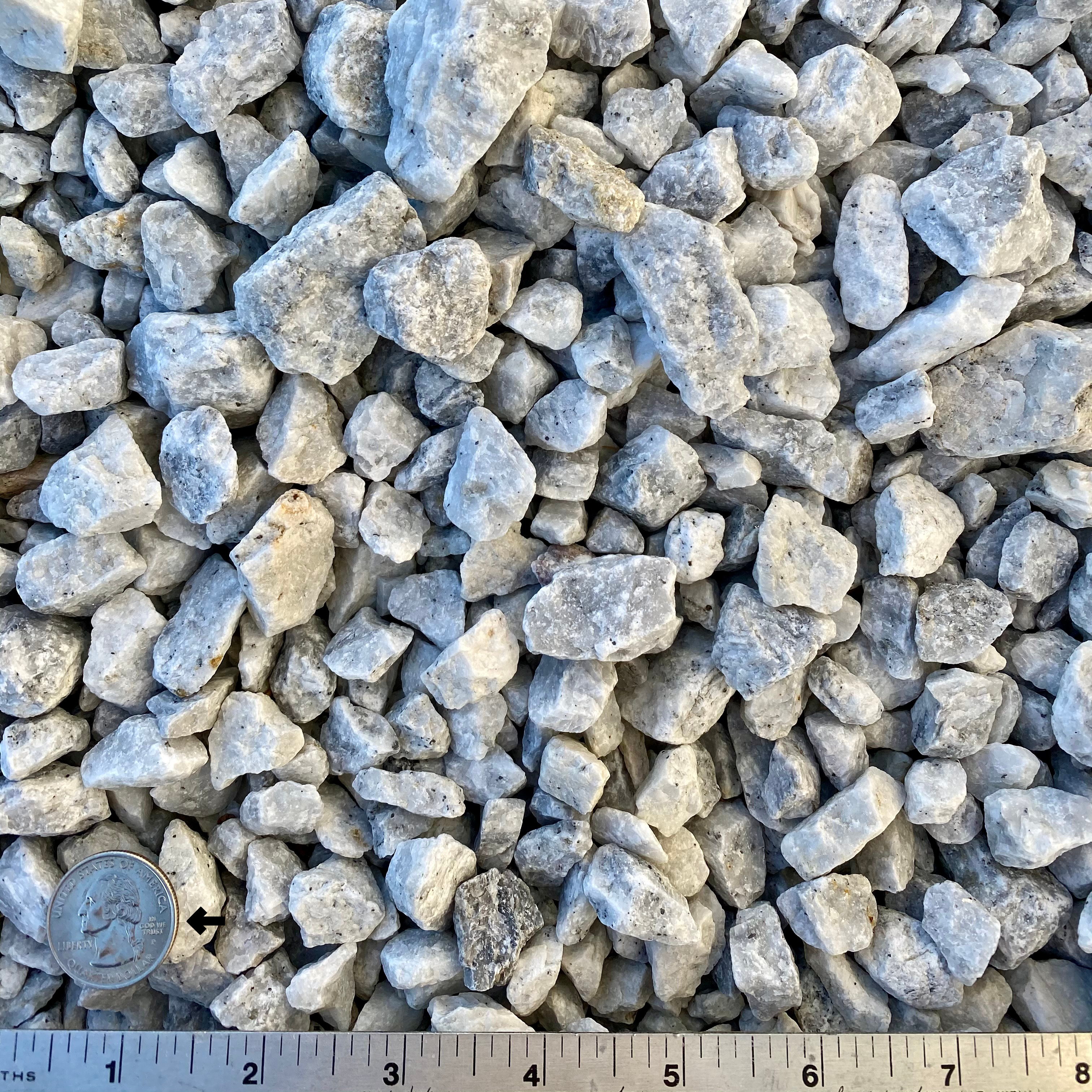 ¾ White Marble